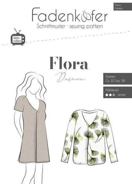 Fadenkäfer Papierschnittmuster Flora Damen Bluse oder Tunika